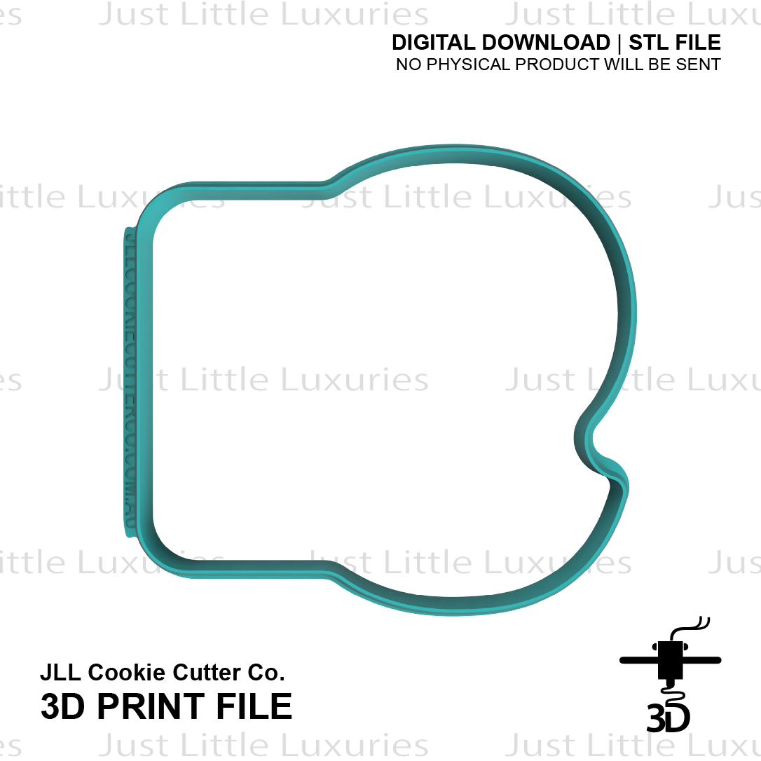 Bold Number Plaque - 9 Cutter and Stamp Set (DIGITAL DOWNLOAD)