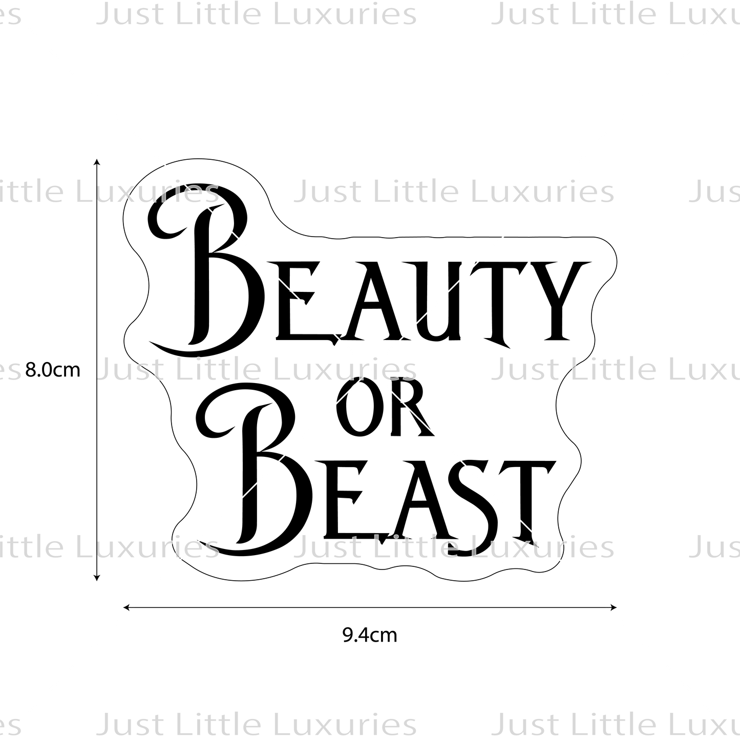 "Beauty or Beast" Cookie Cutter (STL - Digital Download)