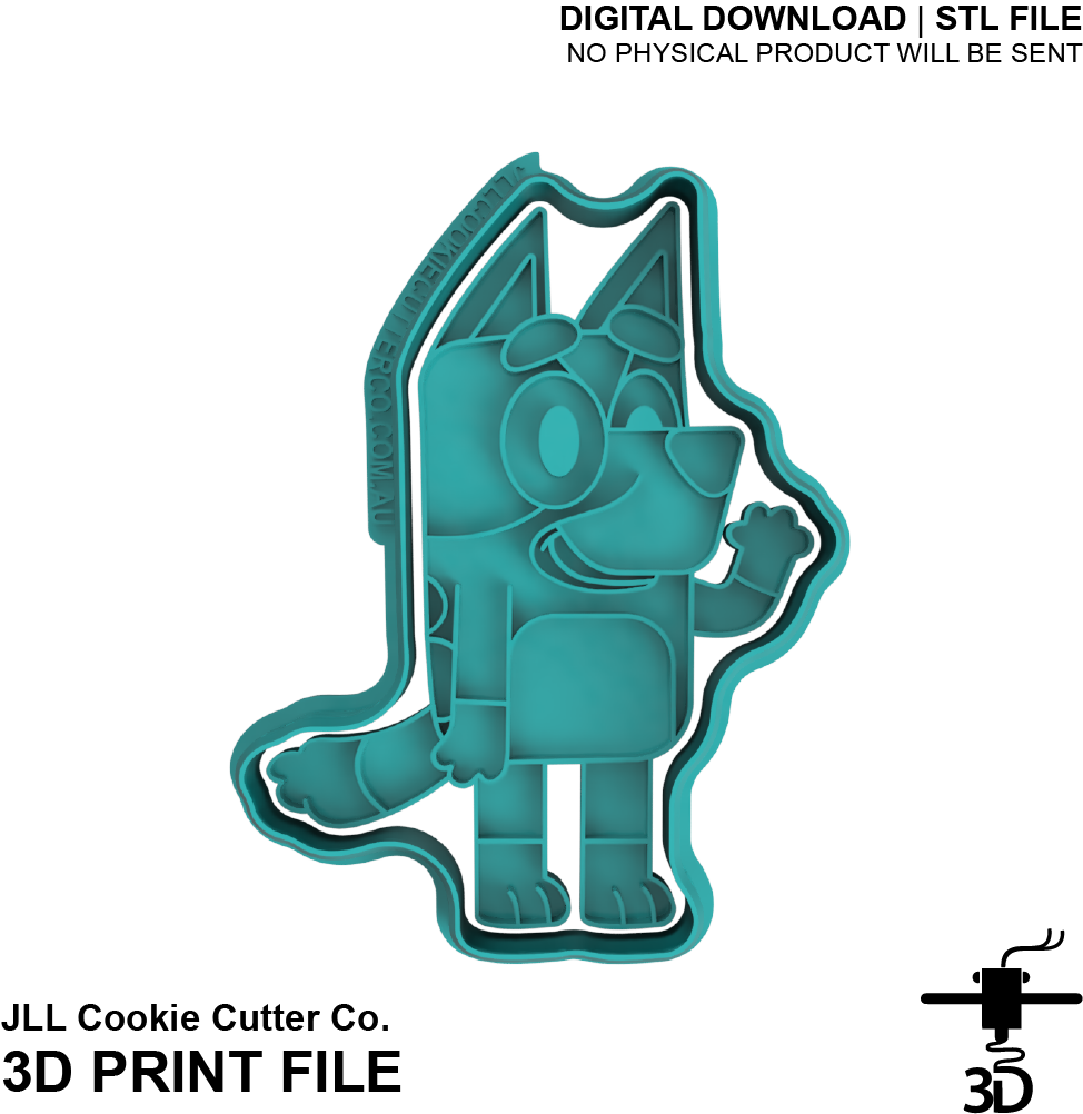 Bluey Cookie Cutter and embosser (DIGITAL DOWNLOAD)
