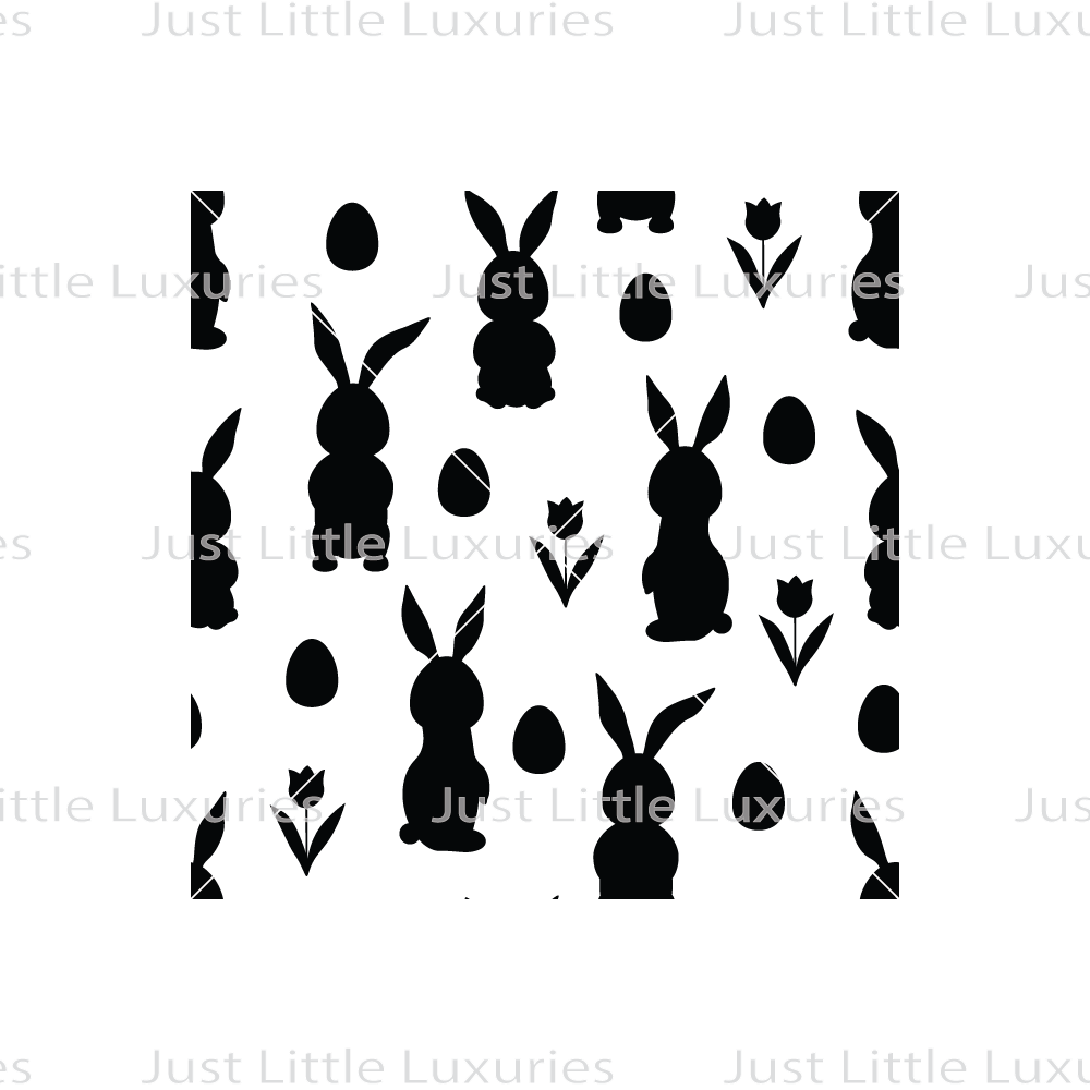 Bunnies and Florals Pattern Debosser