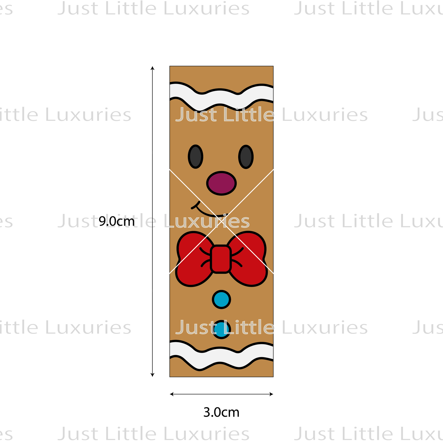 Gingerbread Man Cookie Stick Cutter and Embosser (DIGITAL DOWNLOAD)