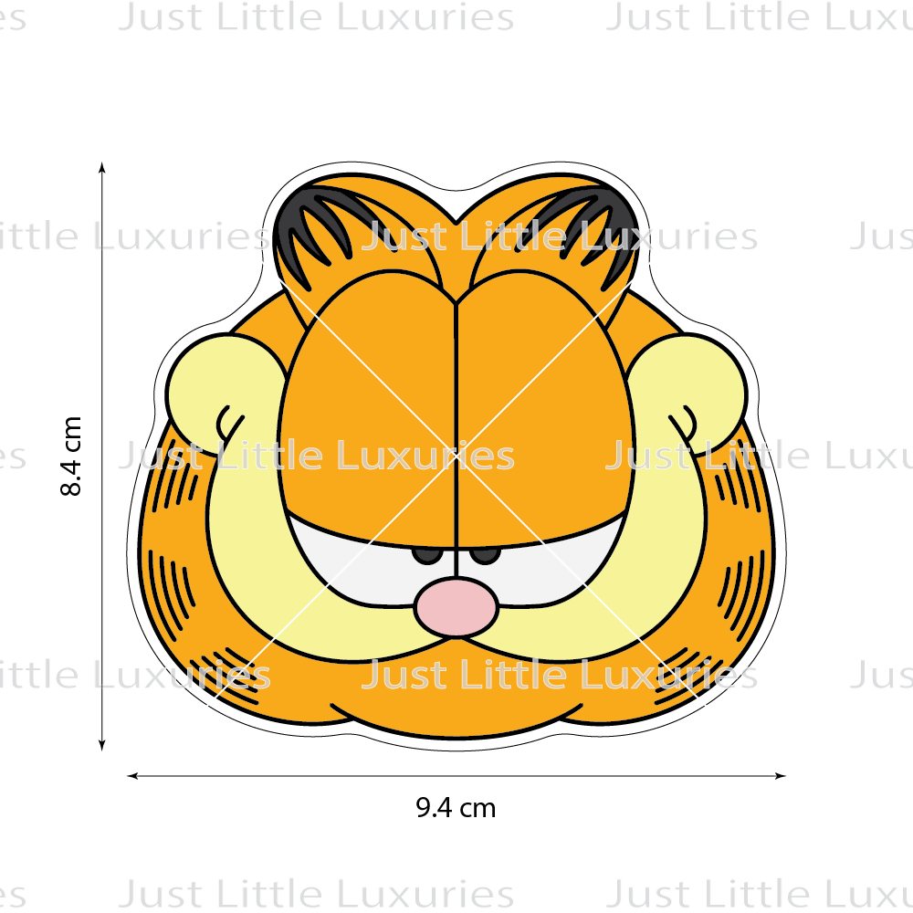 Sly Orange Tabby Cat Face Cookie Cutter