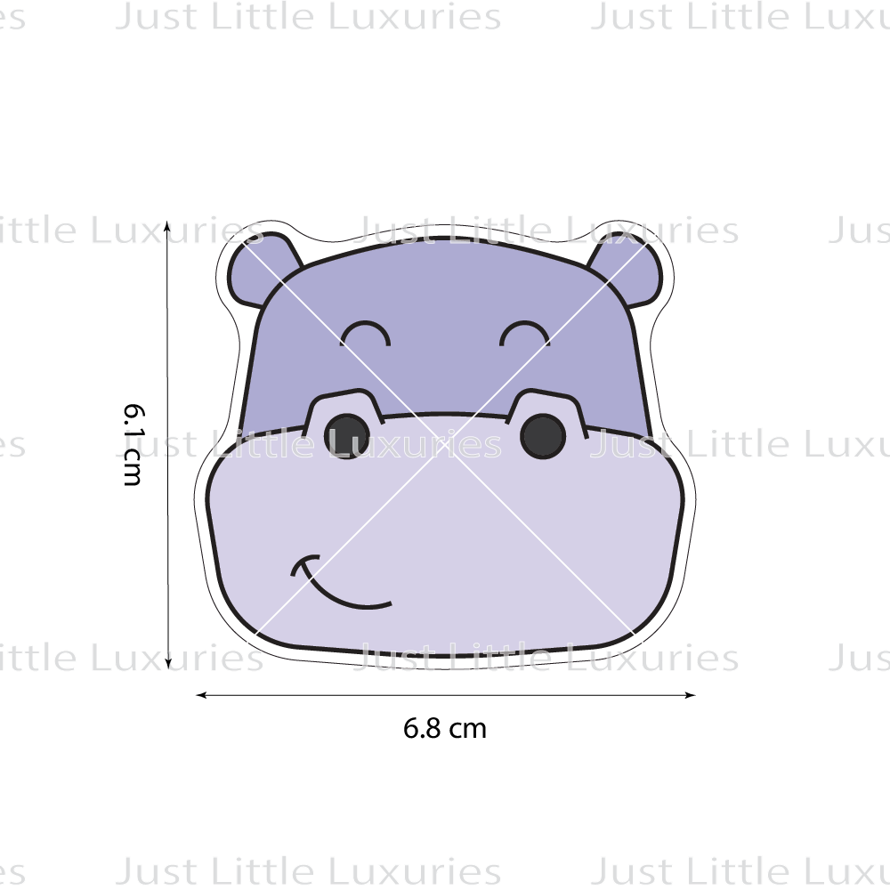 Hippo Face Layeres Cookie Cutter