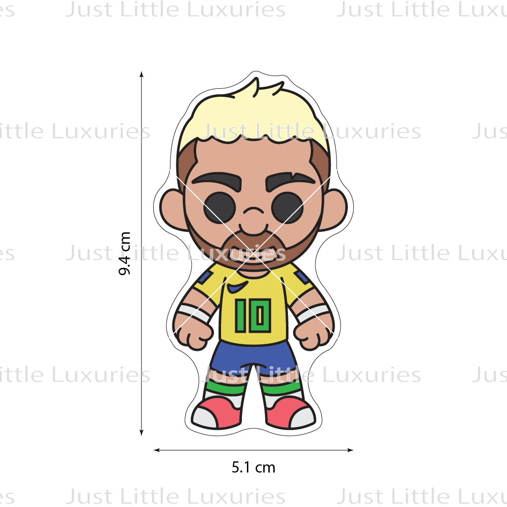 Neymar Jr Cookie Cutter and Embosser (DIGITAL DOWNLOAD)