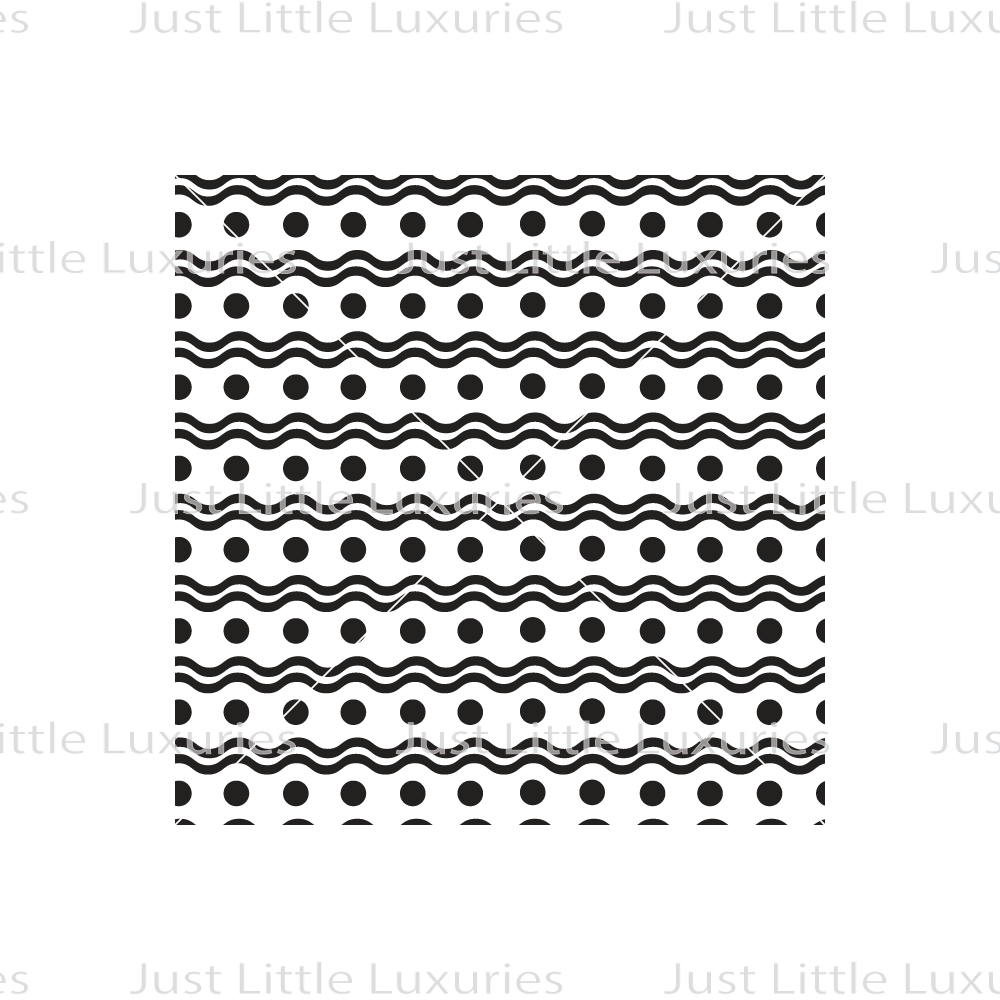 Polka Dots and Wavy Lines Pattern Debosser
