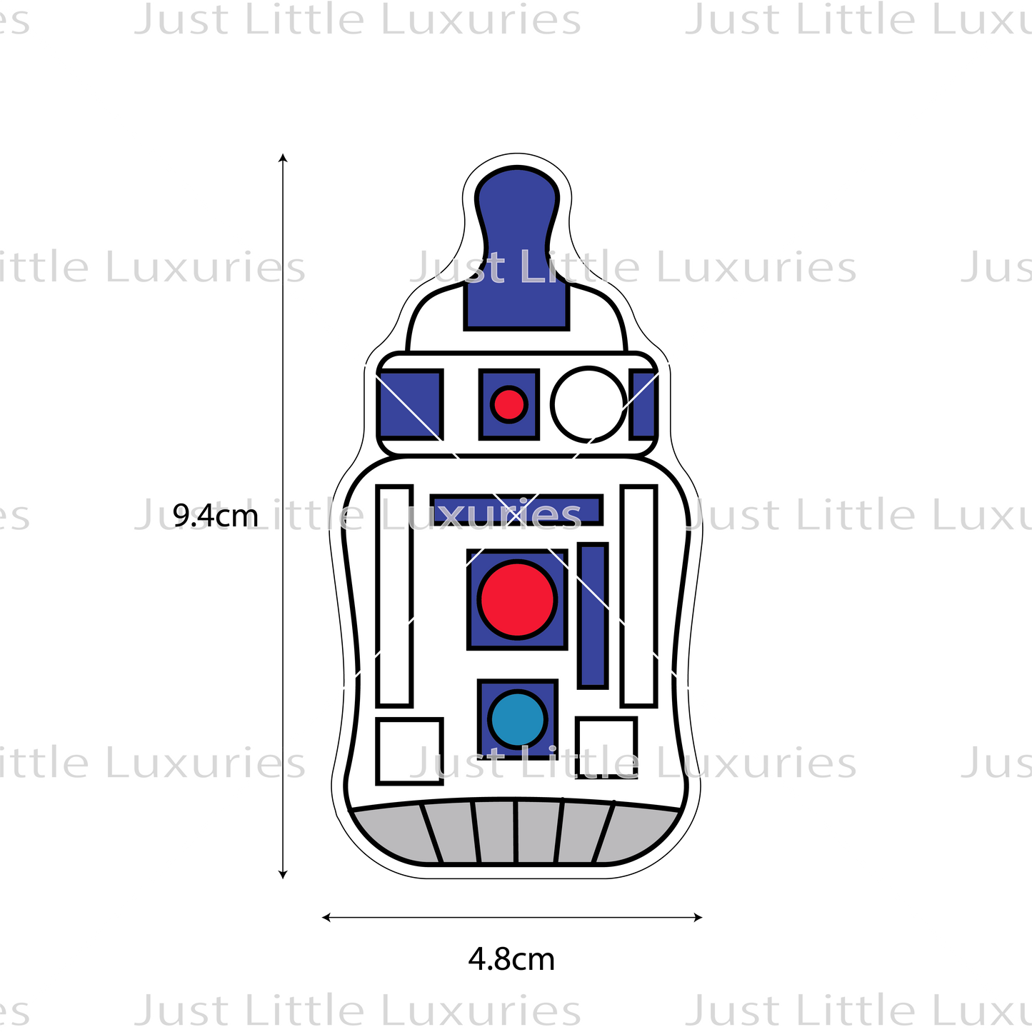 R2D2 Baby Bottle Cookie Cutter (STL - Digital Download)