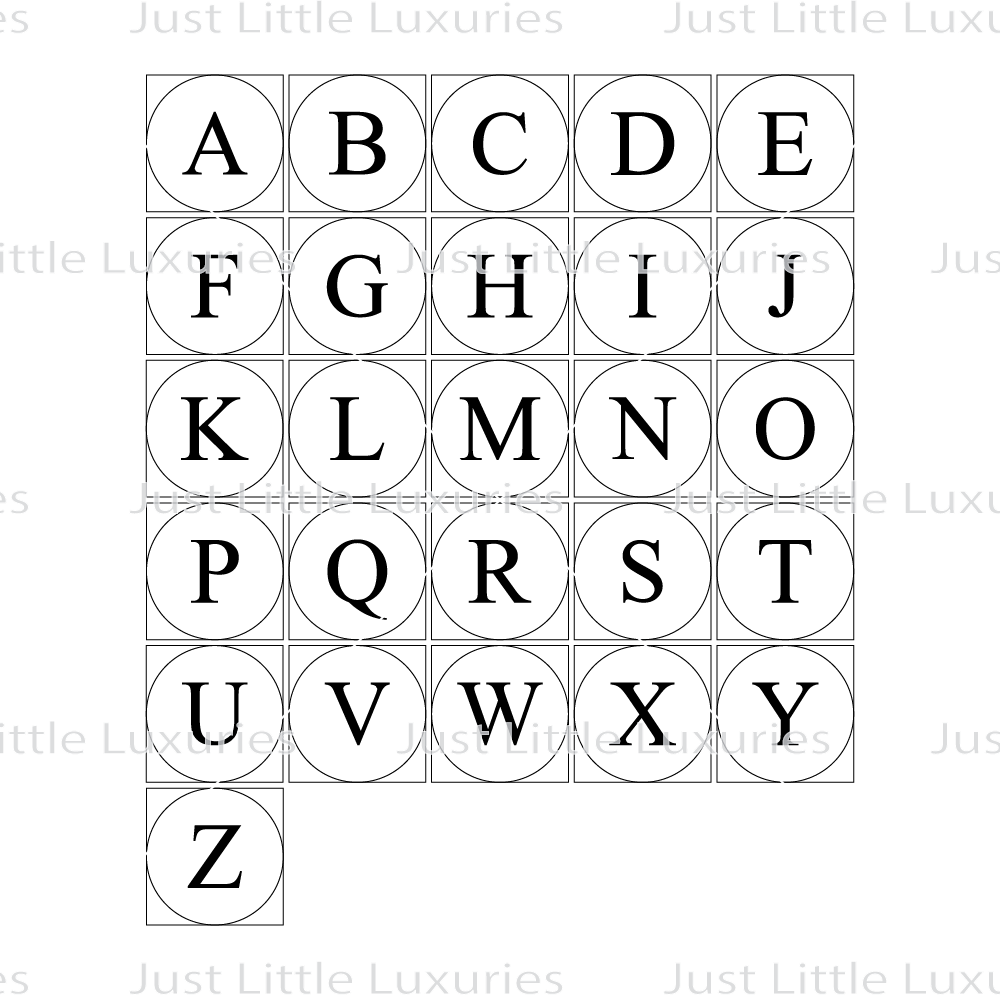 Tiff Serif Font Monogram Cookie Stamp