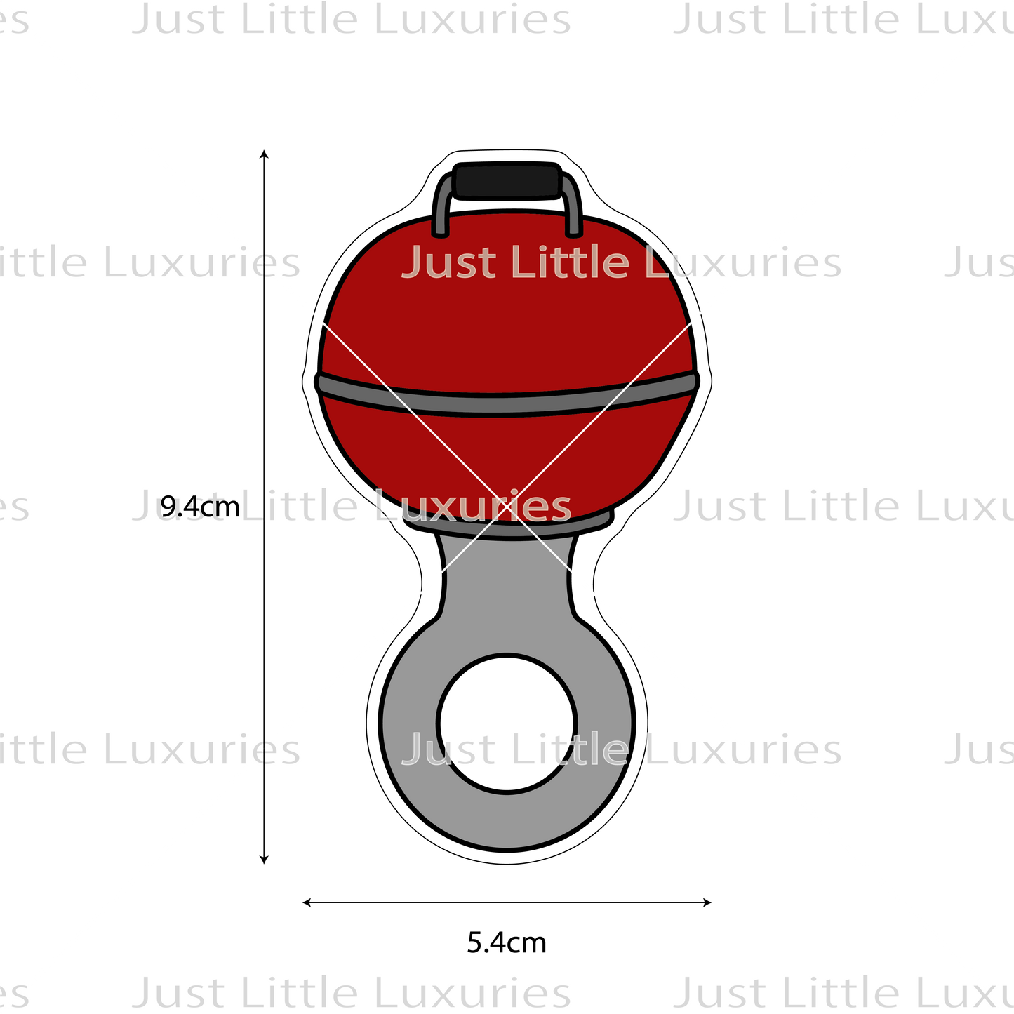 Barbeque Grill Rattle Cookie Cutter