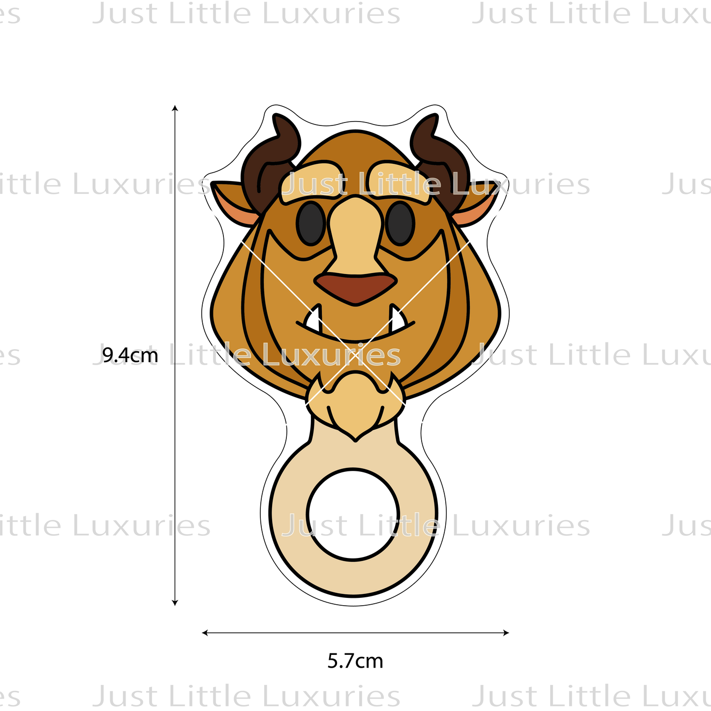 Beast Baby Rattle Cookie Cutter (STL - Digital Download)