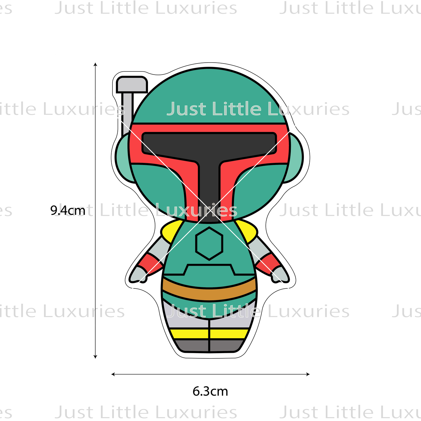 Boba Fett Cookie Cutter (STL - Digital Download)