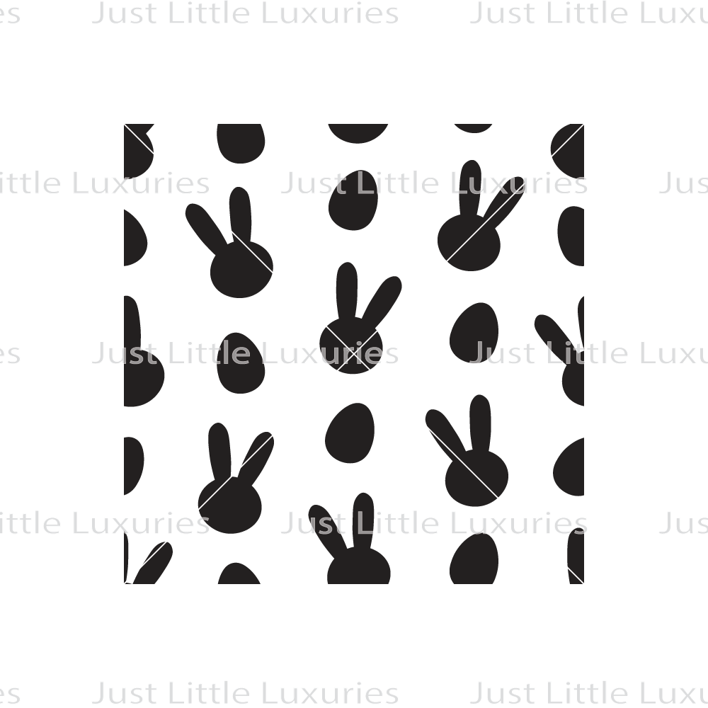 Bunny Face Silhouette Pattern Debosser