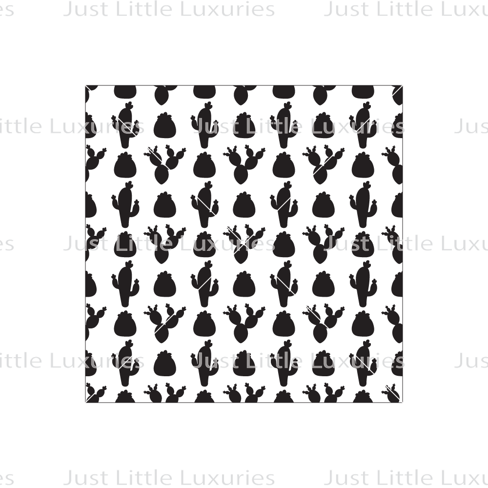 Cactus Silhouettes (Dense) Pattern Debosser