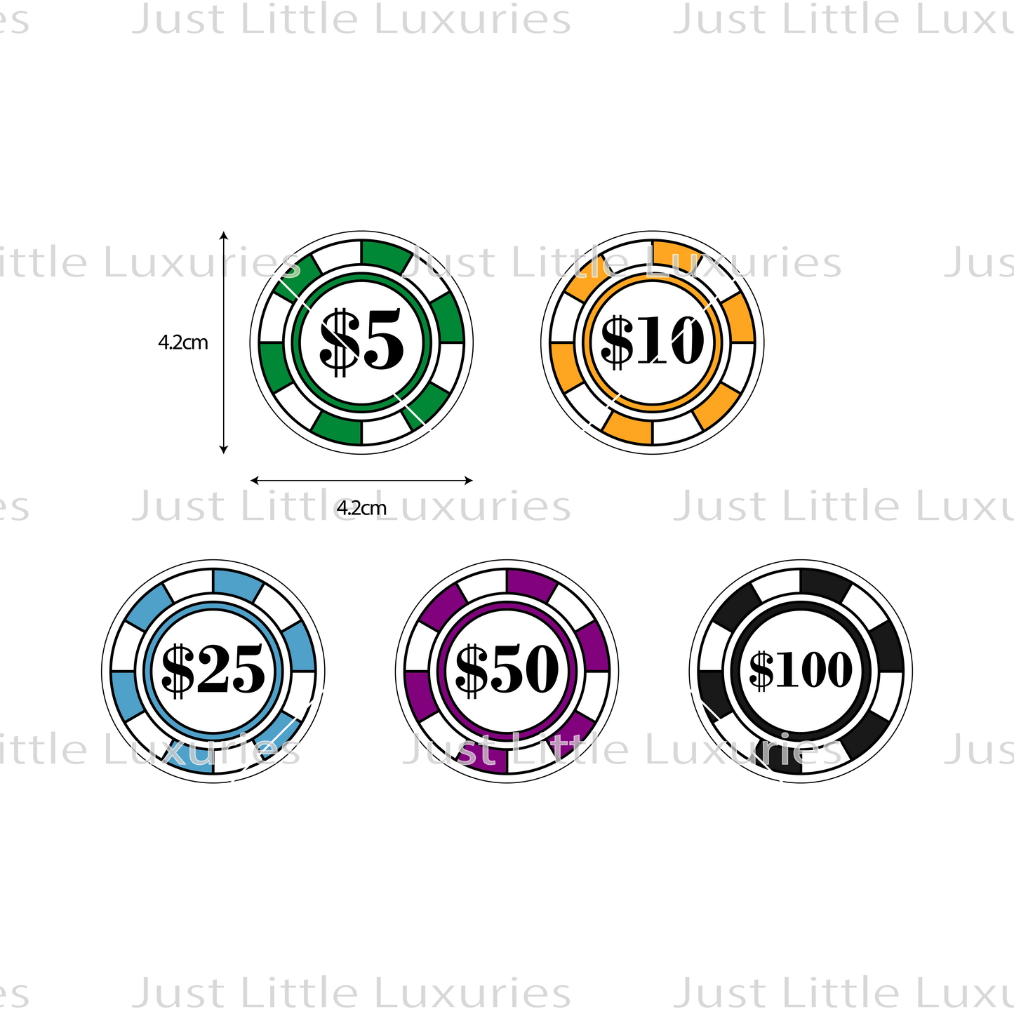 Casino Chips Minis Cookie Cutter Set