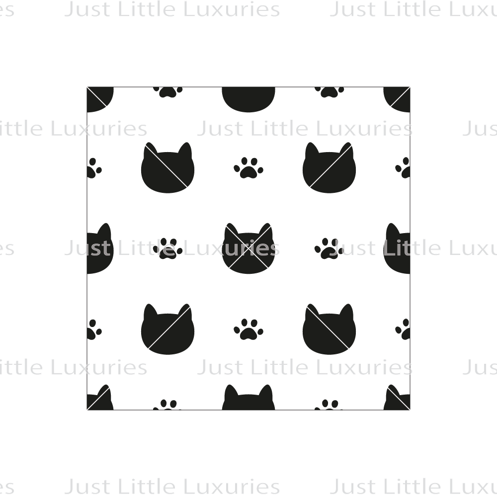 Cat Face Silhouette (Light) Pattern Debosser