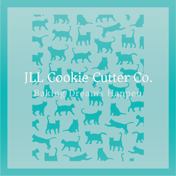 Cat Scatter Cookie Stencil