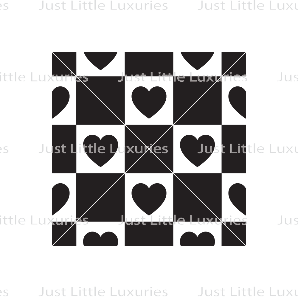 Checkerboard Hearts (Light) Pattern Debosser