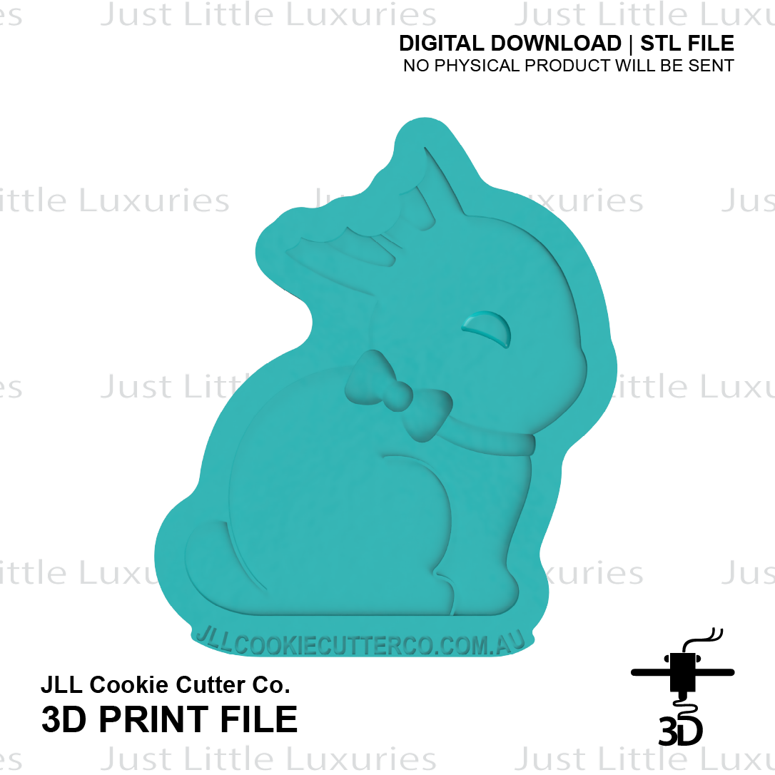 Choc Bunny Bitten Ears Cutter and Stamp Set (DIGITAL DOWNLOAD)