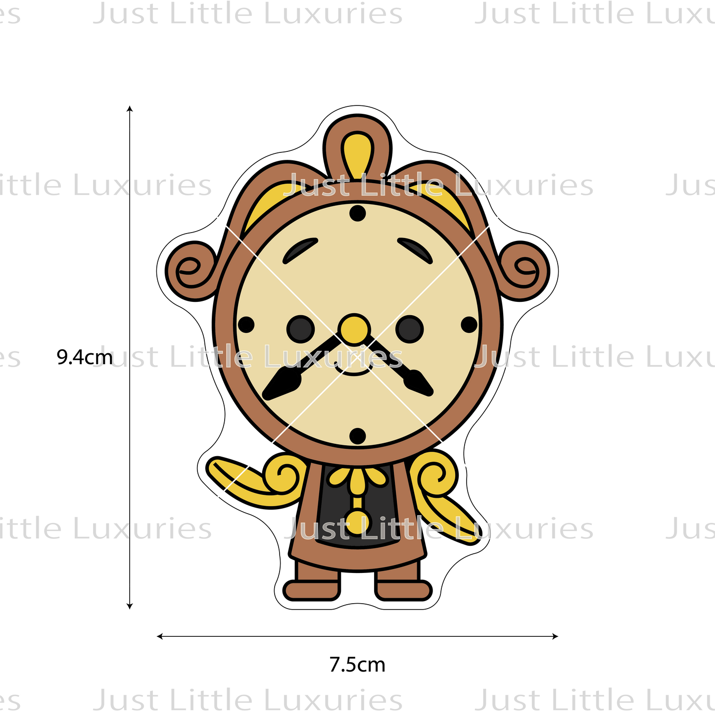 Cogsworth Cookie Cutter (STL - Digital Download)