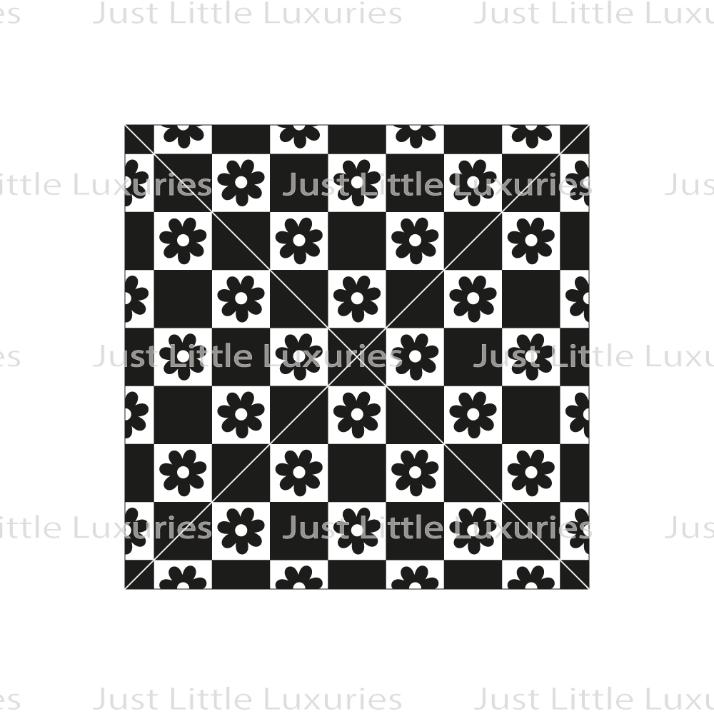 Daisy Checkerboard (Dense) Pattern Debosser