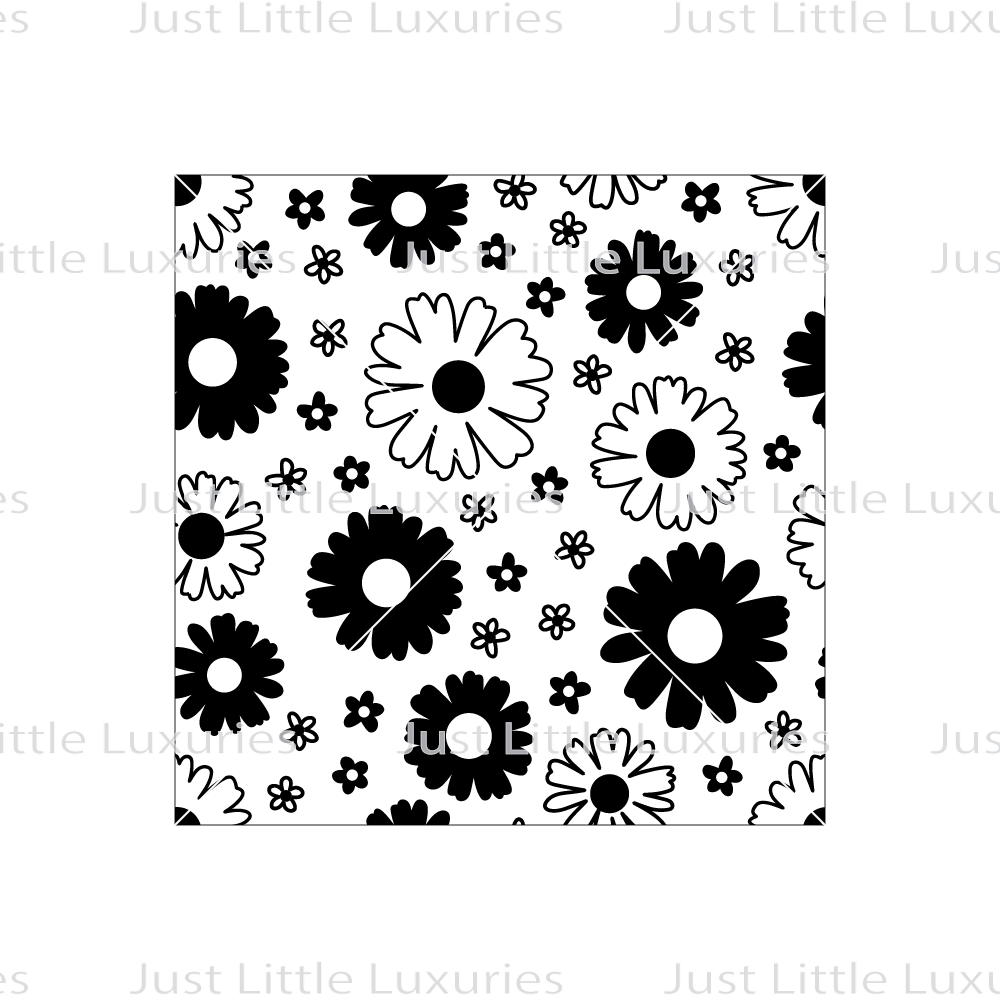 Daisy Contrast Pattern Debosser