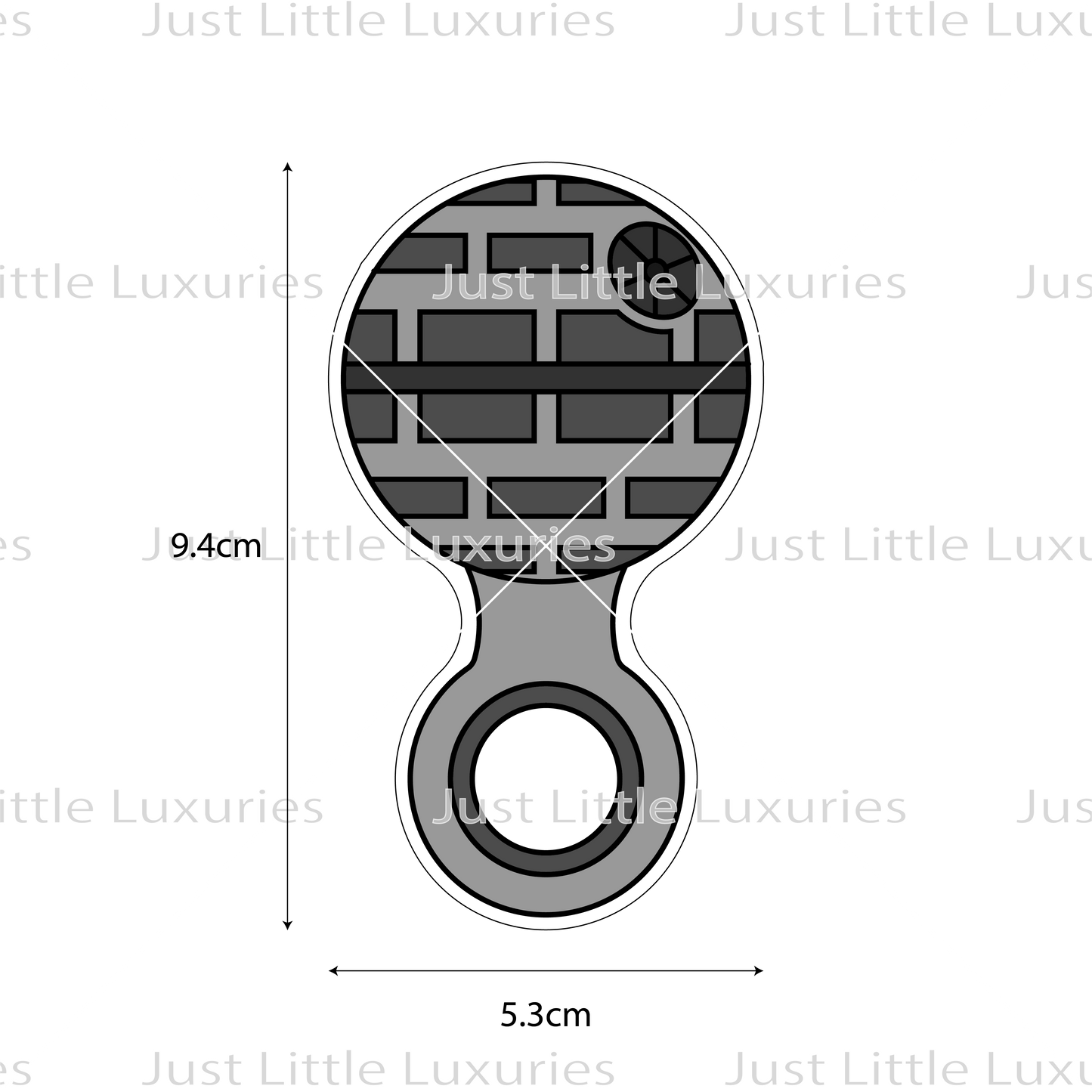 Death Star Rattle Cookie Cutter (STL - Digital Download)
