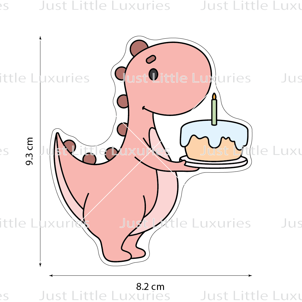 Dinosaur with Cake Cookie Cutter | Party Dinos