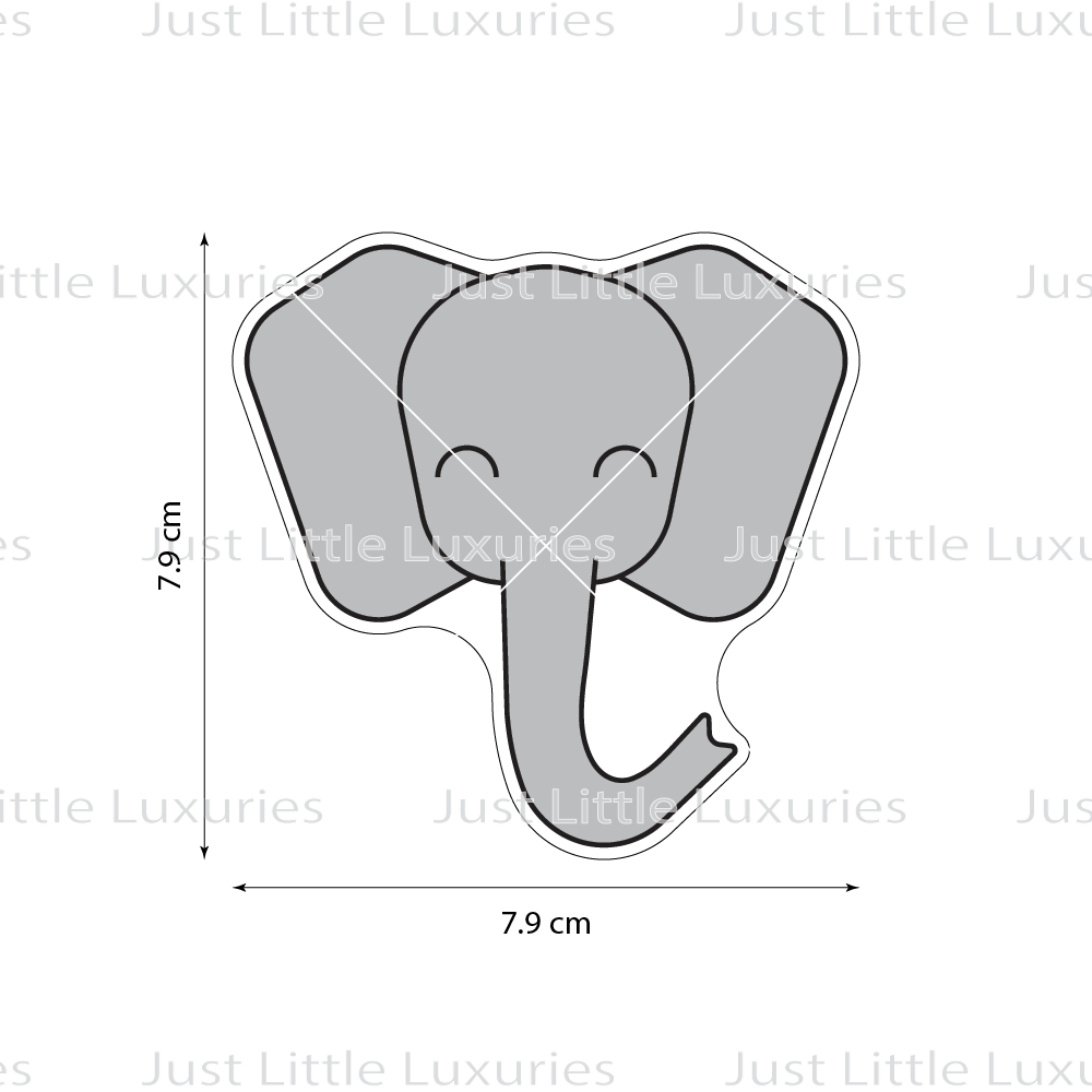 Elephant Face Layered Cookie Cutter