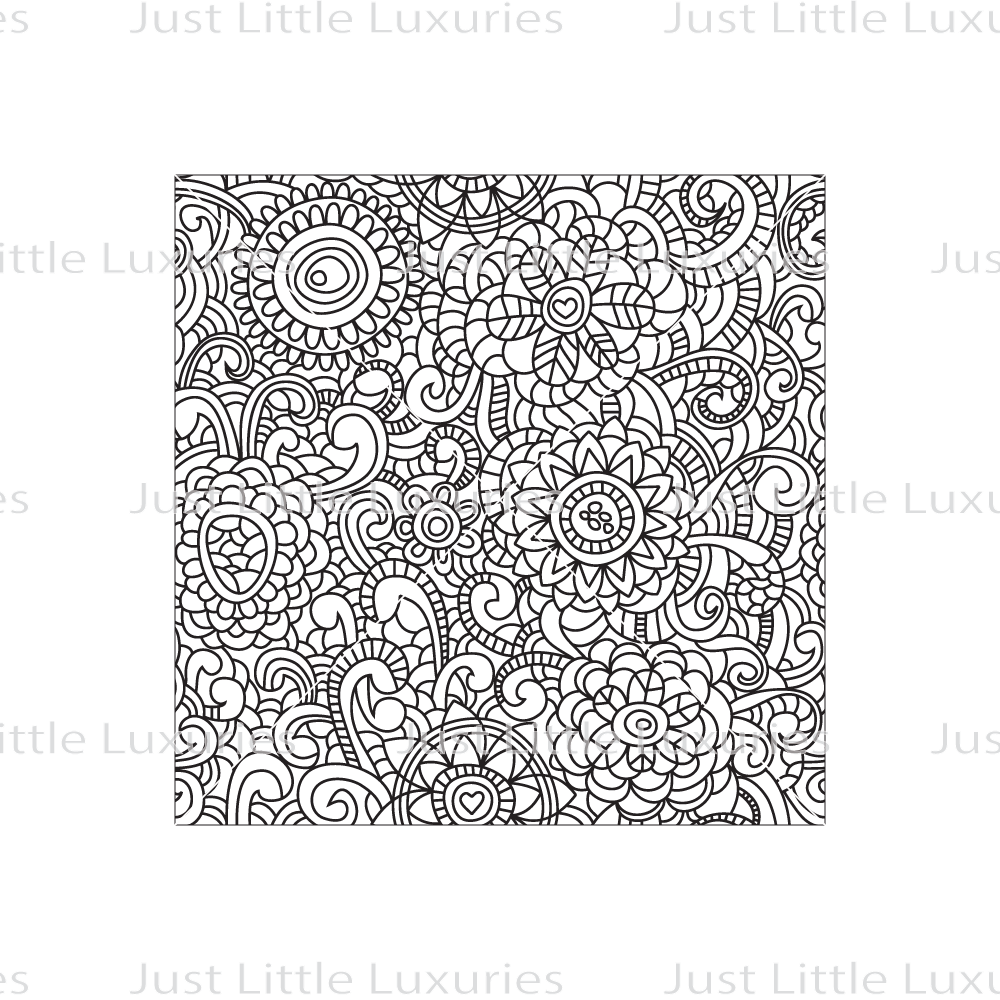 Floral Doodle Pattern Debosser