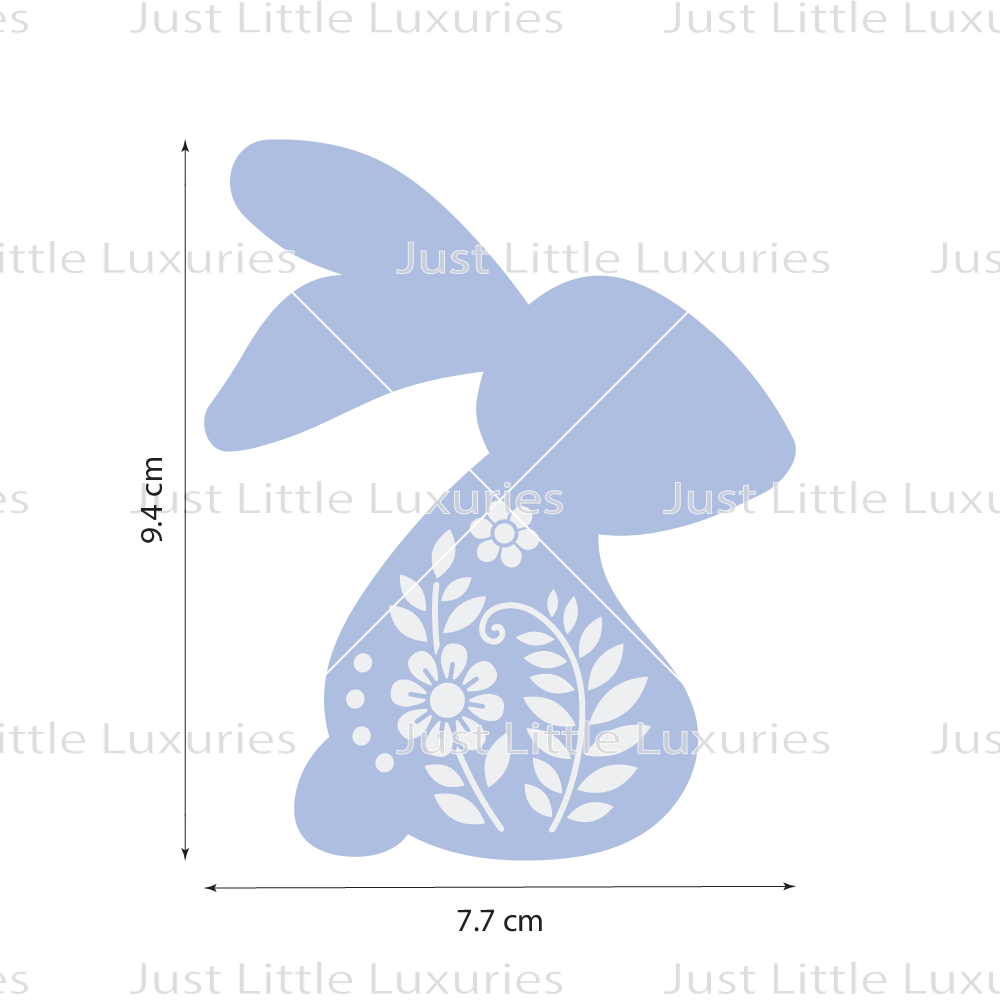 Floral Bunny Silhouette (1) Cookie Cutter
