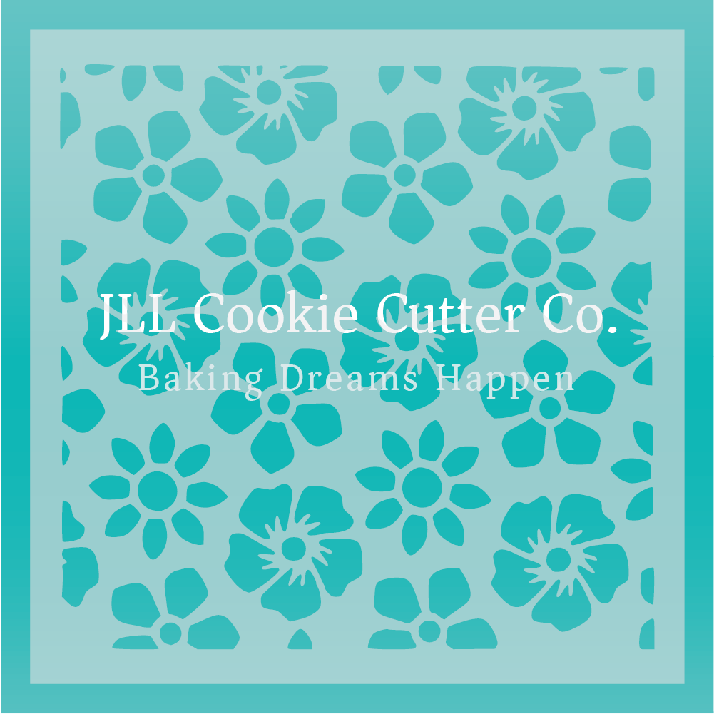 Flower Pattern Cookie Stencil