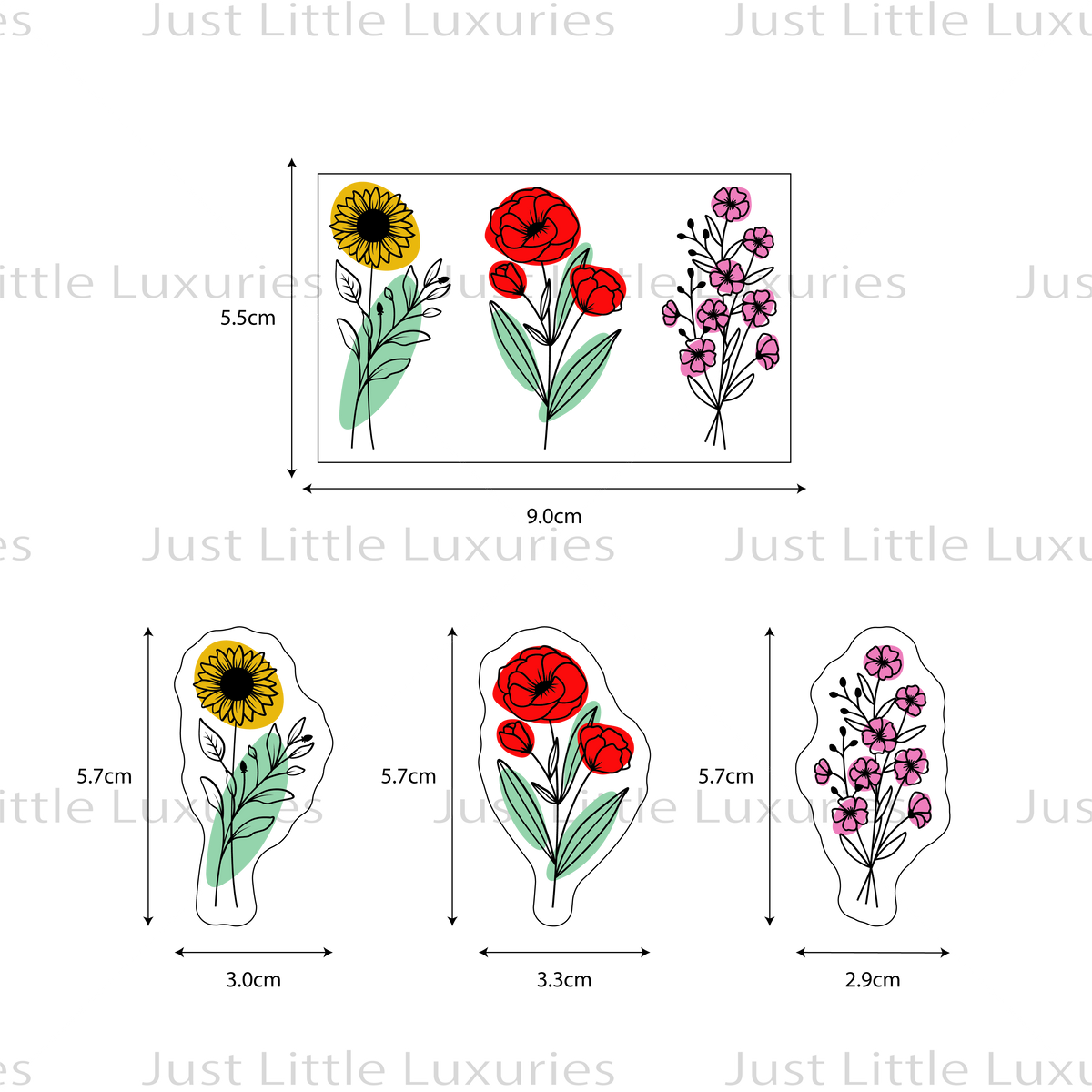 Floral Cookie Cutter Set Just Little Luxuries