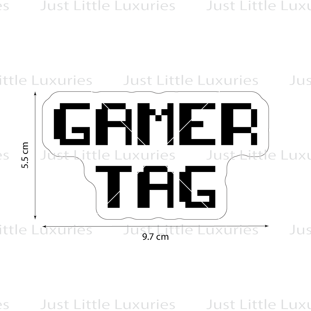 Custom 8bit Gamer Tag Cookie Cutter