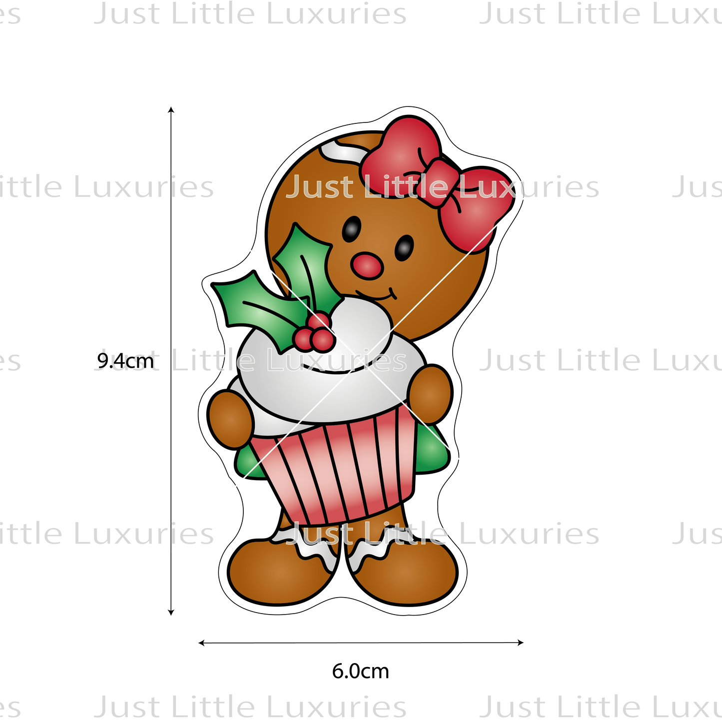 Gingerbread Woman with Cupcake Cookie Cutter