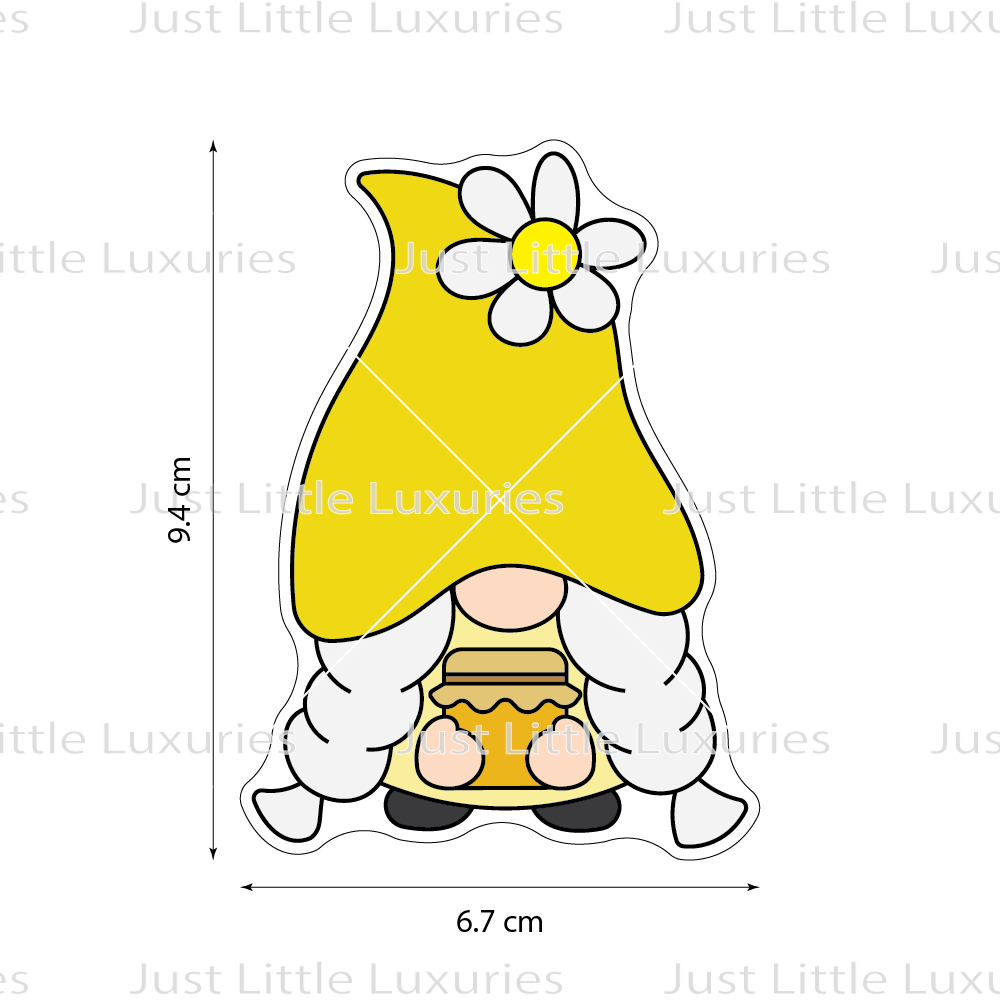 Gnome Holding Honey Cookie Cutter