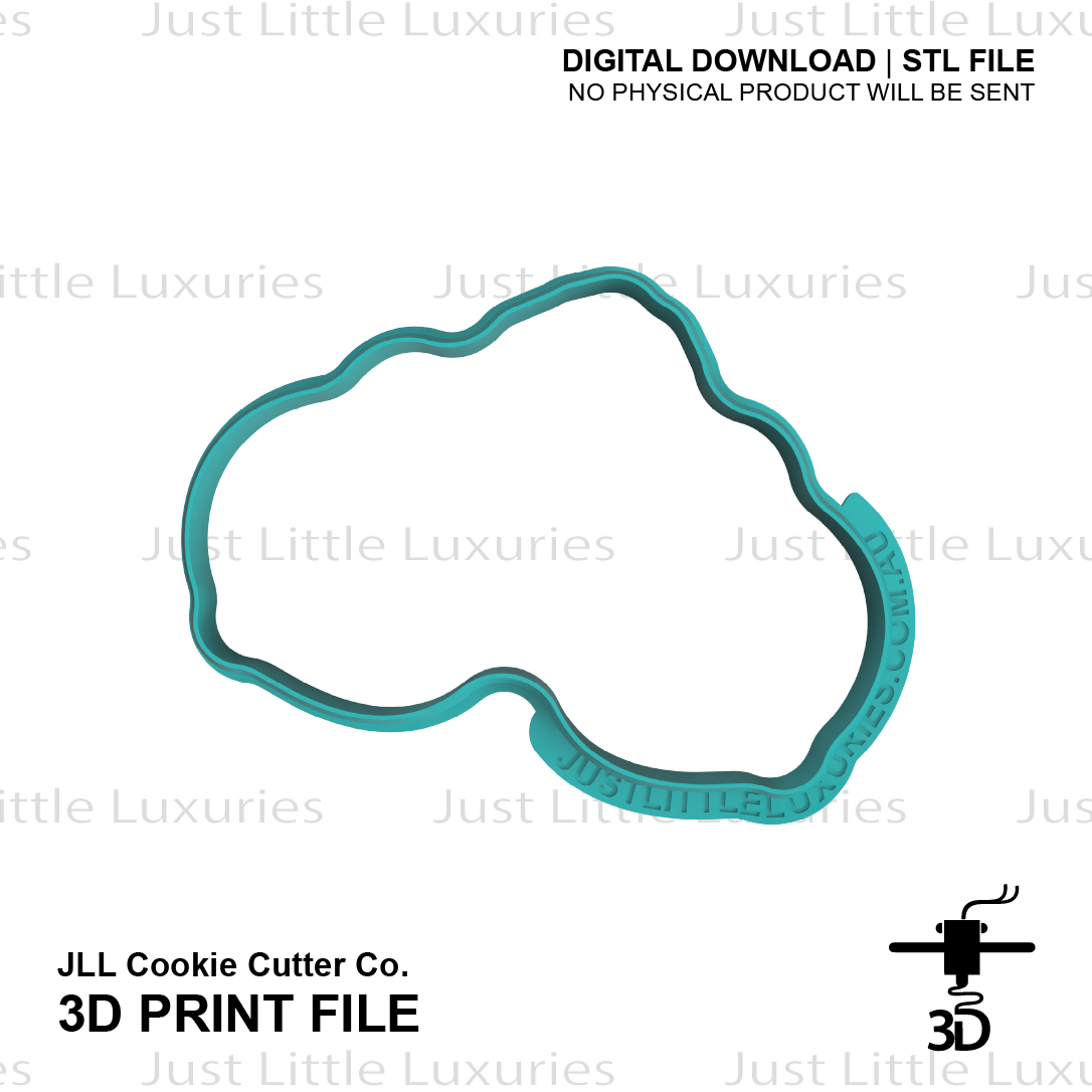 Handcuffs Cookie Cutter and Stamp Set (DIGITAL DOWNLOAD)