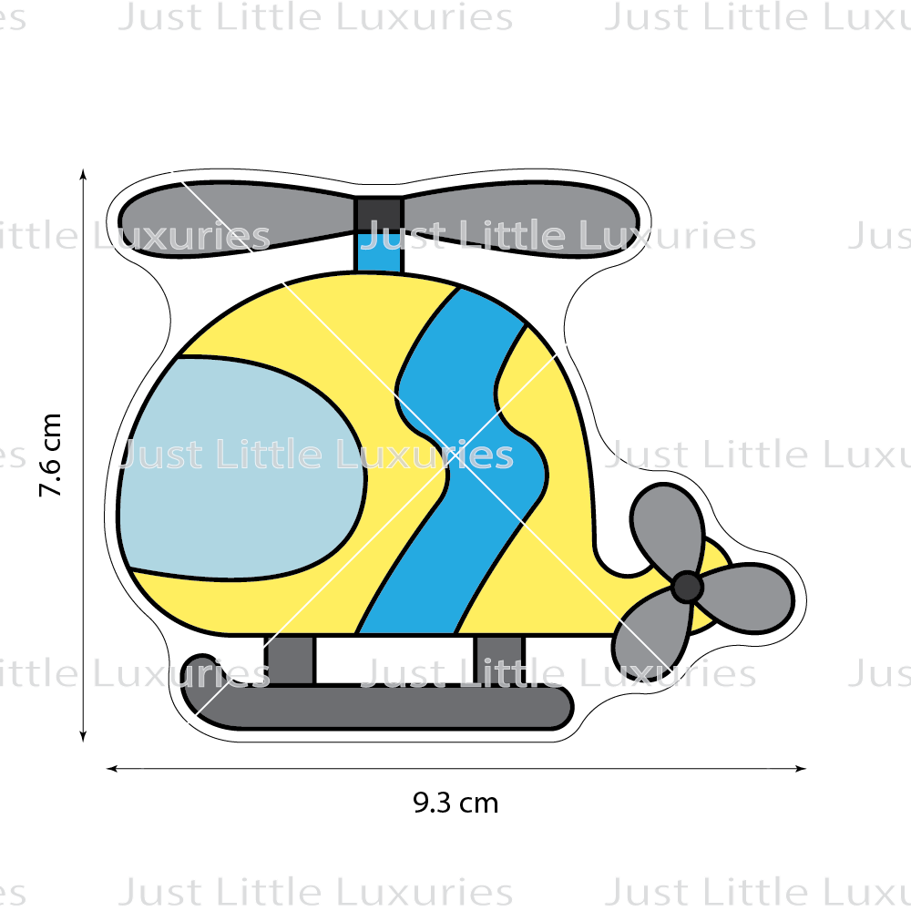 Helicopter (3) Cookie Cutter and Embosser (DIGITAL DOWNLOAD)