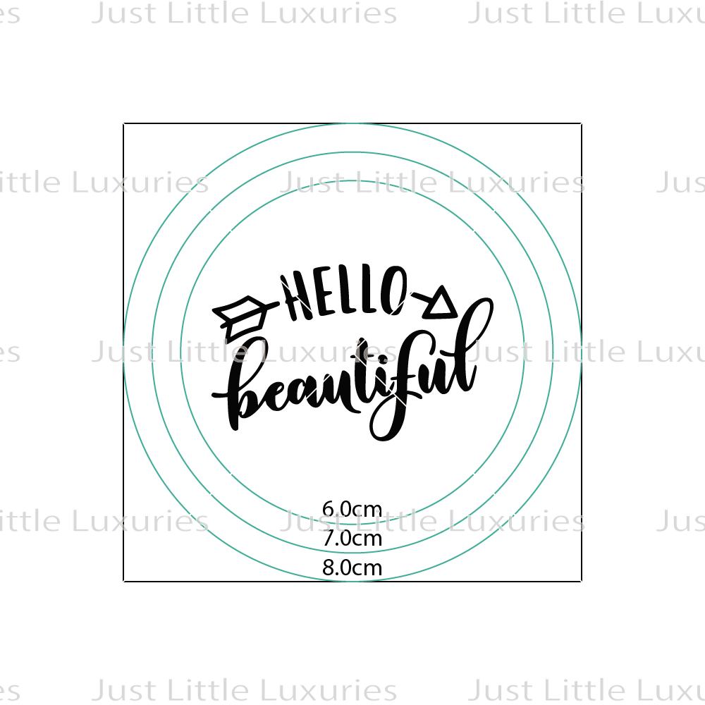 Hello Beautiful Cookie Stamp