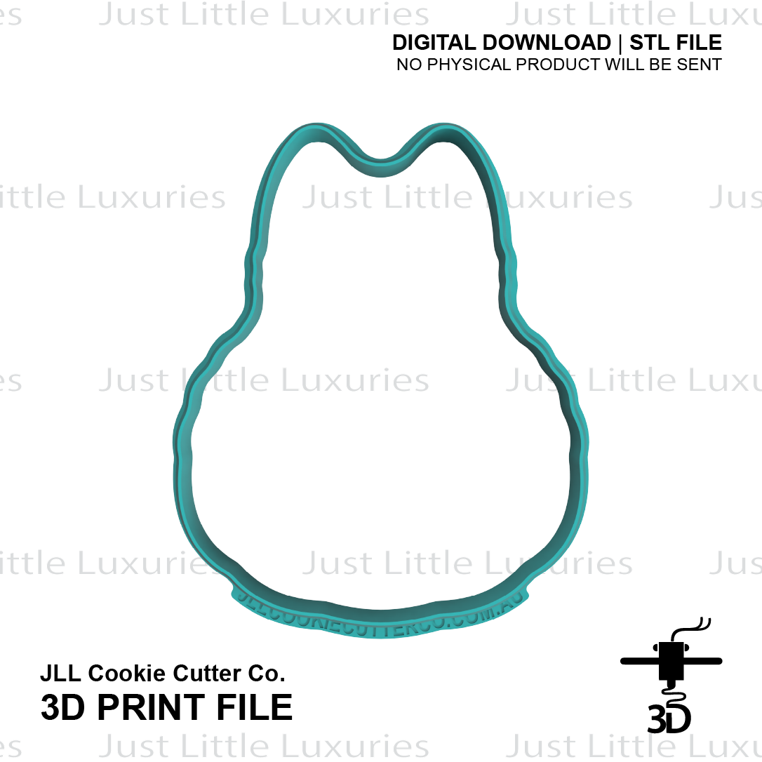 Labubu Face Cookie Cutter and Stamp Set (DIGITAL DOWNLOAD)