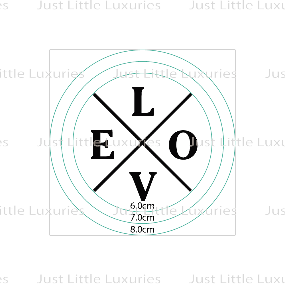 LOVE (Cross) Cookie Stamp