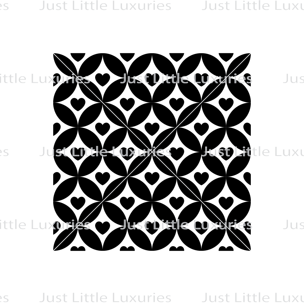 Moroccan Tiles Heart (Dense) Pattern Debosser