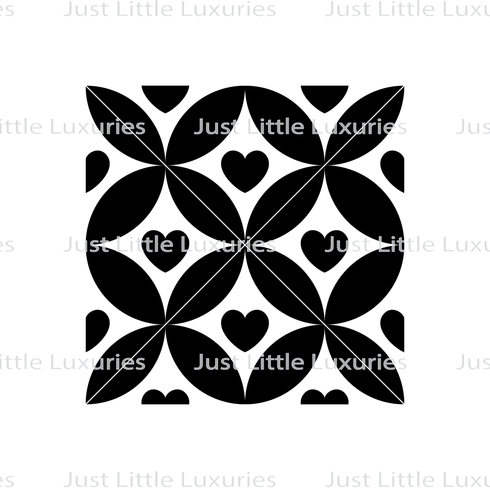 Moroccan Tiles Heart (Light) Pattern Debosser