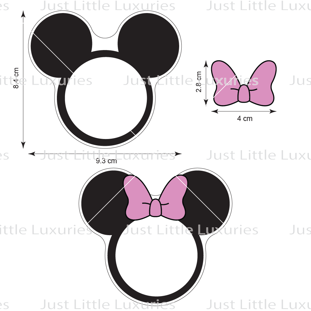 Mouse Ears Frame & Embellishment Cookie Cutter | Mickey & Friends