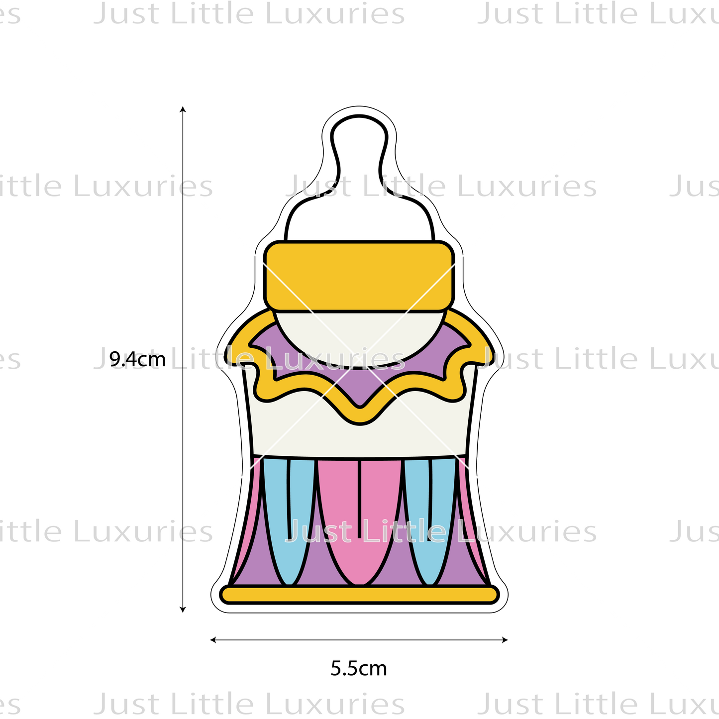 Mrs Potts Baby Bottle Cookie Cutter (STL - Digital Download)