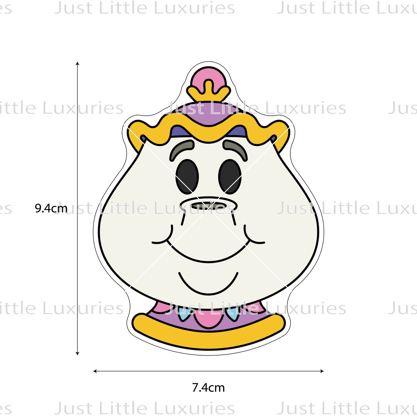 Mrs Potts Cookie Cutter (STL - Digital Download)