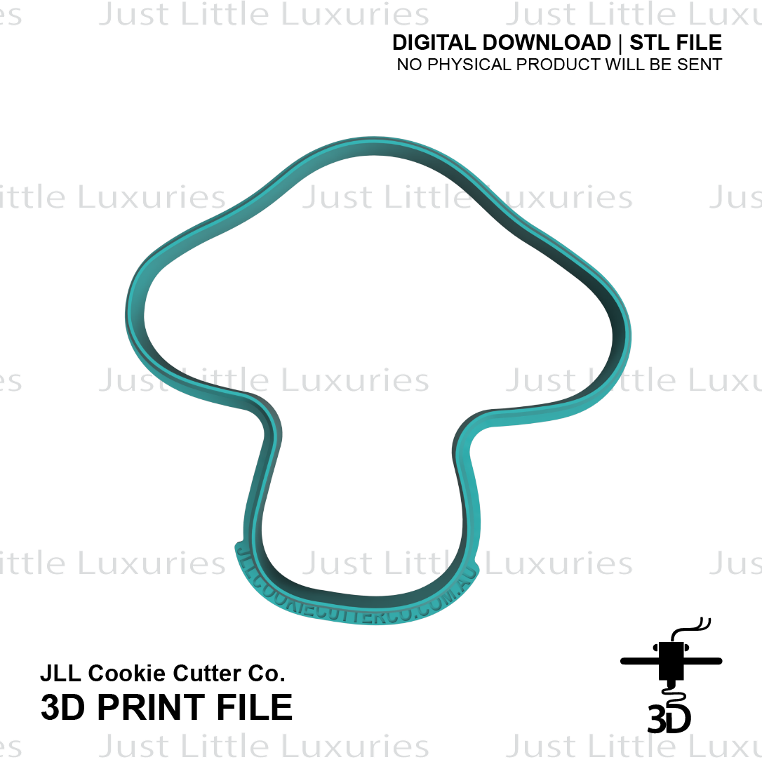 Mushroom Cookie Cutter and Embosser (DIGITAL DOWNLOAD)