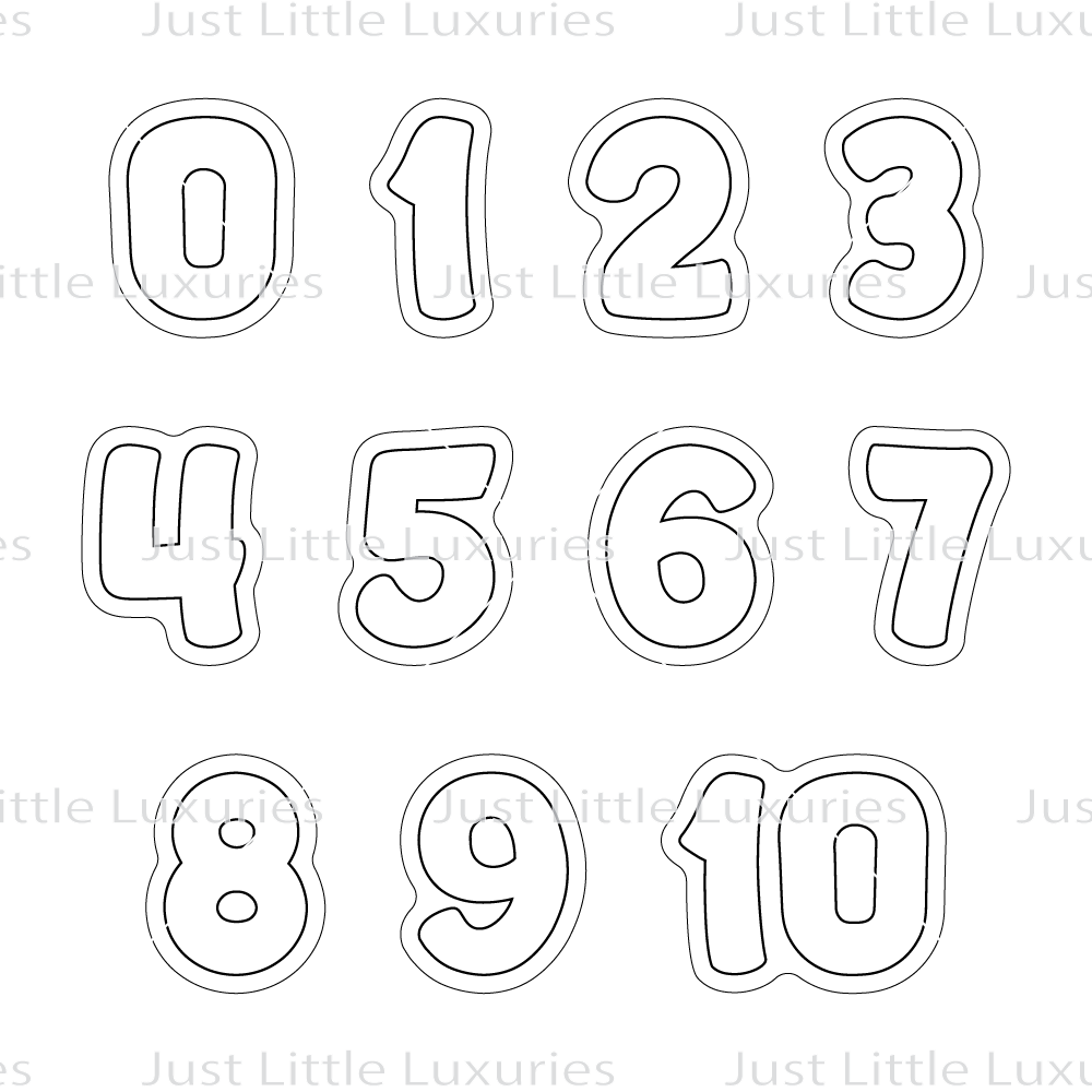 Blue Dog Numbers Cookie Cutter