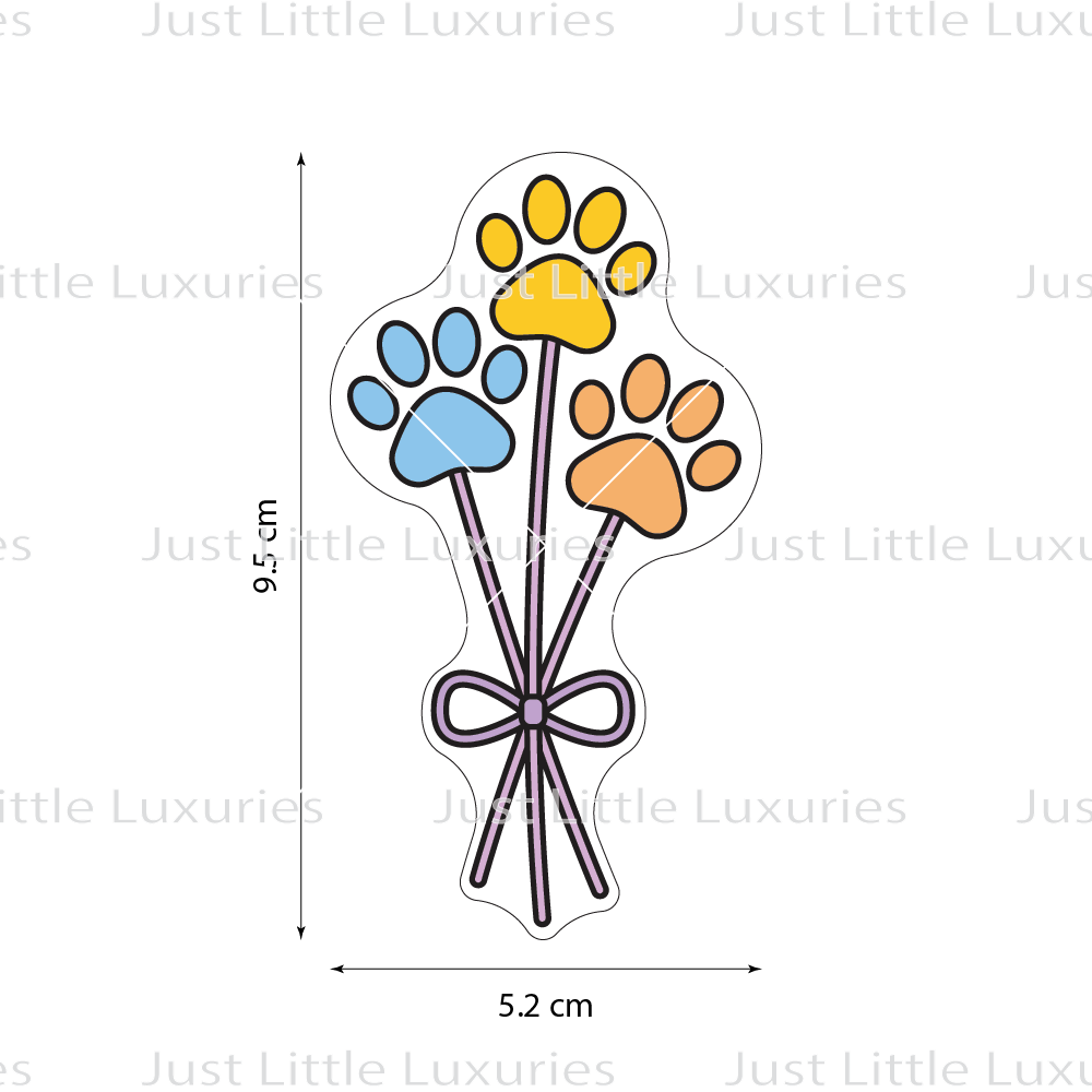 Balloon Paws with Numbers Cookie Cutter