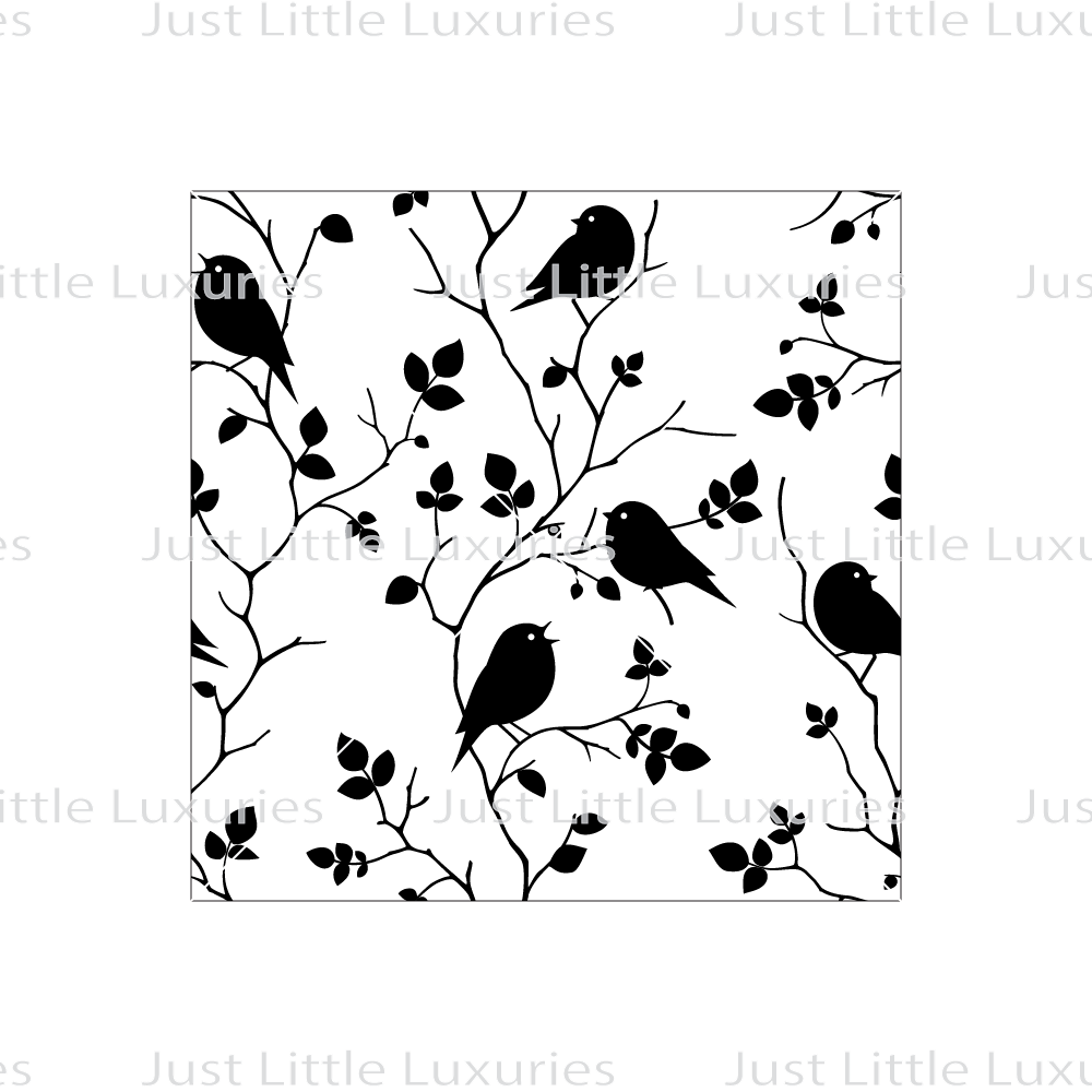 Perched Birdies Pattern Debosser