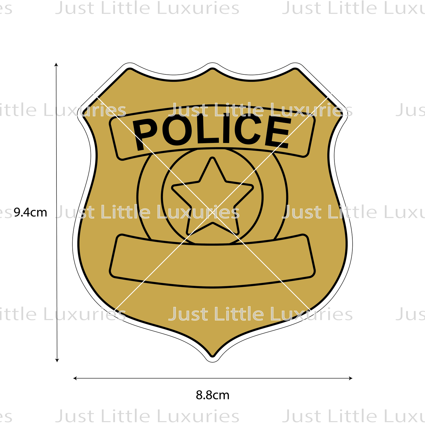 Police Badge Cookie Cutter (STL - Digital Download)
