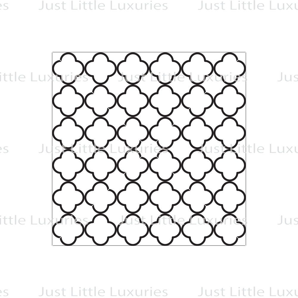 Quatrefoil Lattice Pattern Debosser
